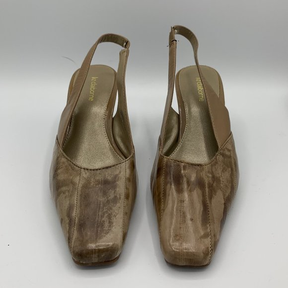 Liz Claiborne Abeline Marbled Leather Slingbacks - Picture 3 of 9